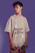 Bloated Tummy Men's Oversized T-shirt - Lyssian