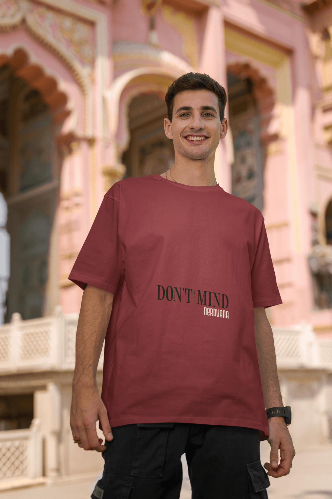 Don't Mind Men's Oversized T-shirt - Lyssian