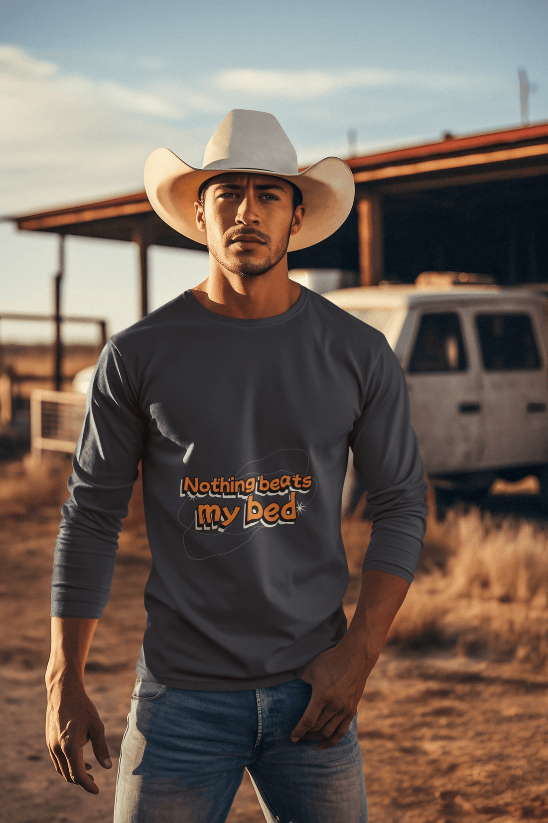 Bed Male Round Neck Full Sleeve T-shirt - Lyssian
