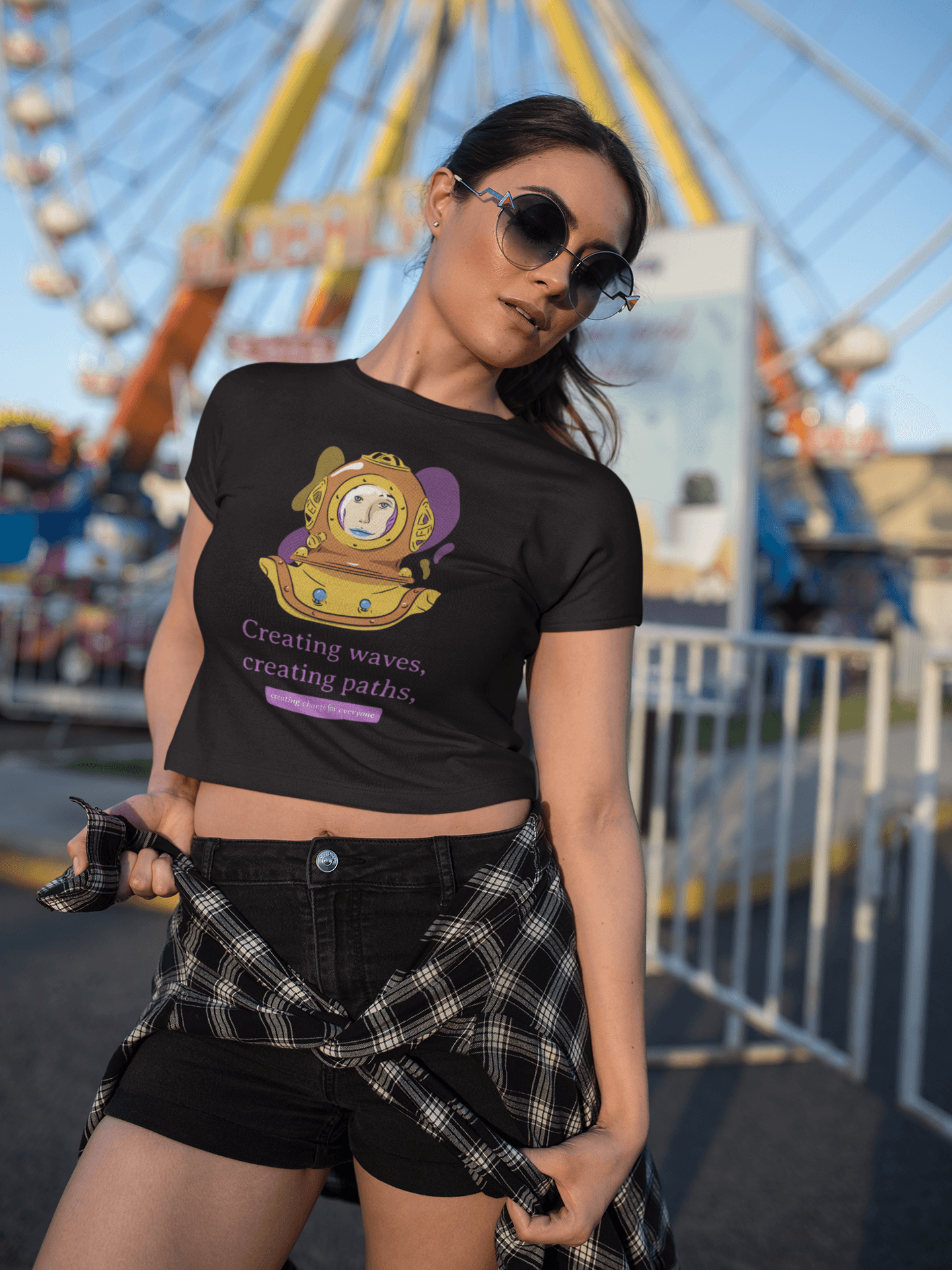 Creating Waves Women's Crop Top - Lyssian