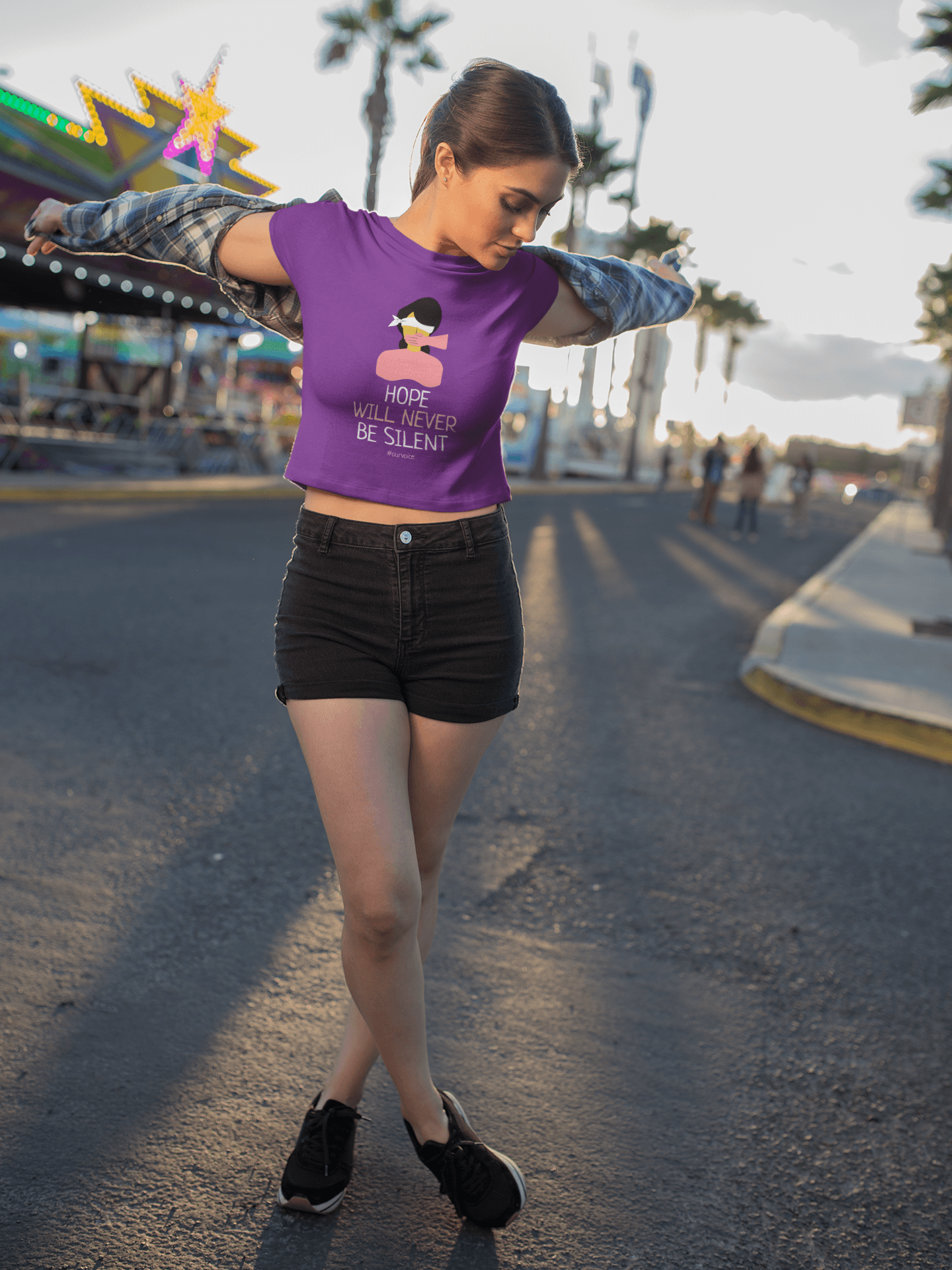 Be Silent Women's Crop Top - Lyssian