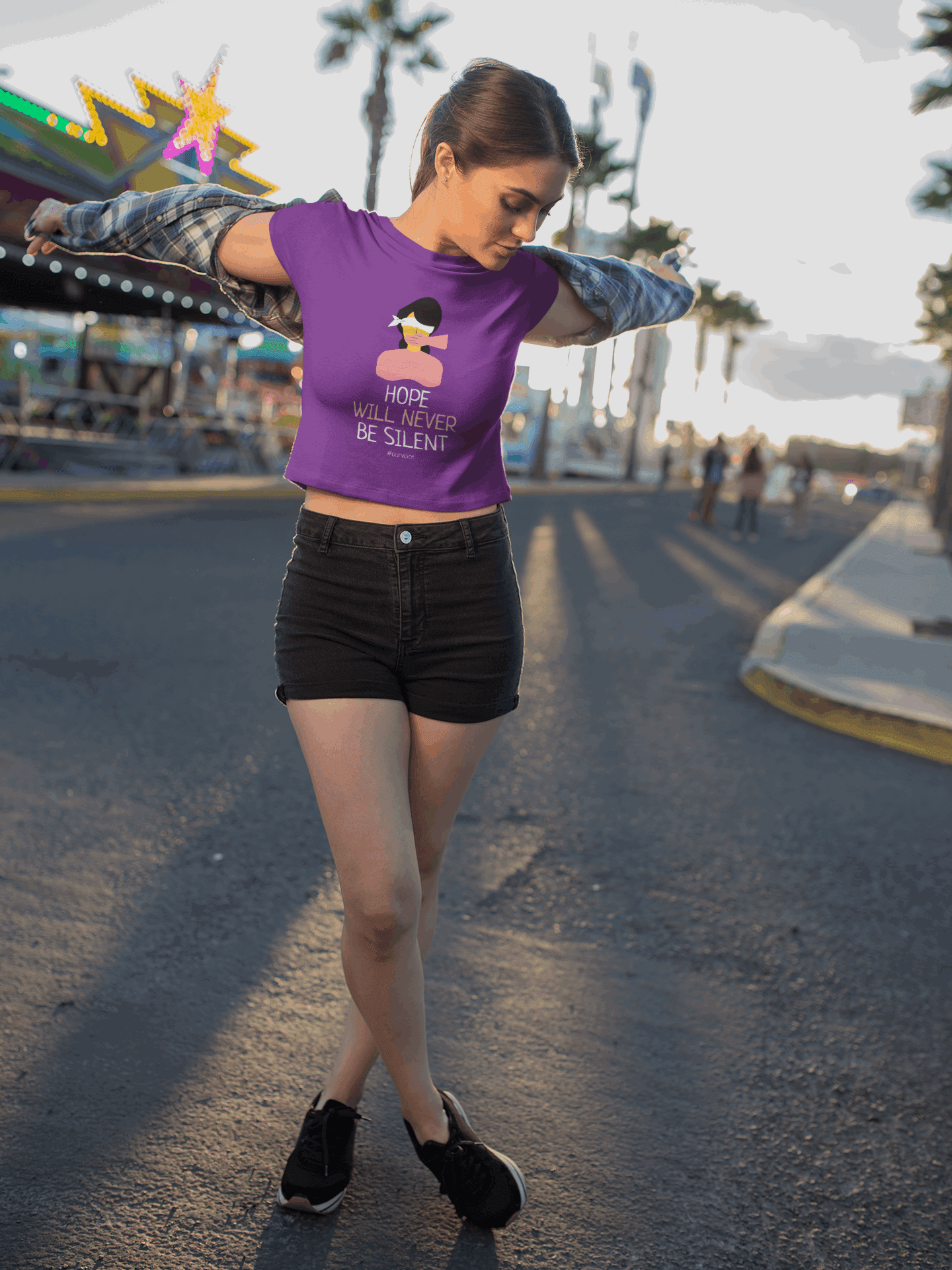 Be Silent Women's Crop Top - Lyssian