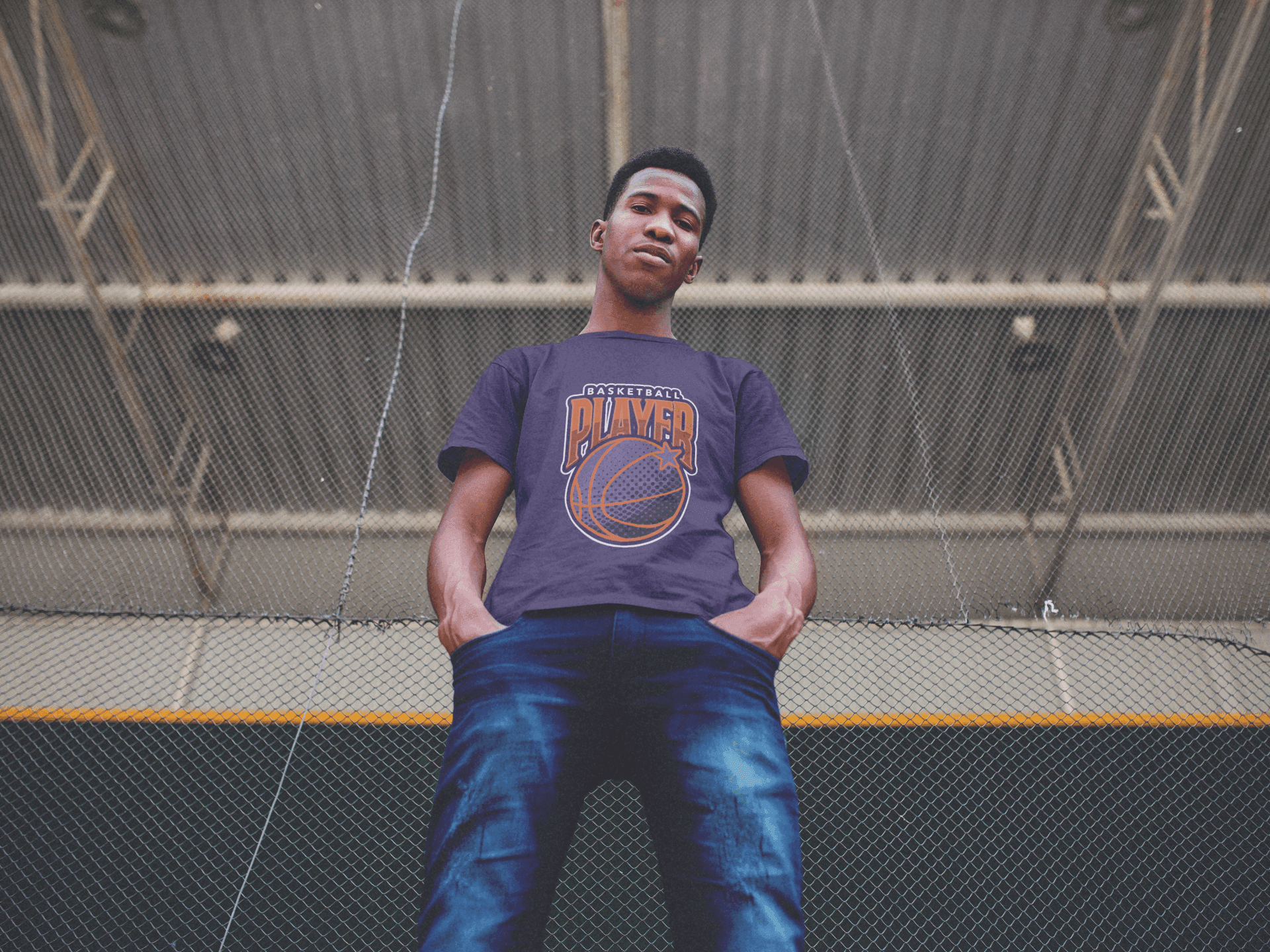 Basketball Player Male Round Neck Half Sleeve - Lyssian