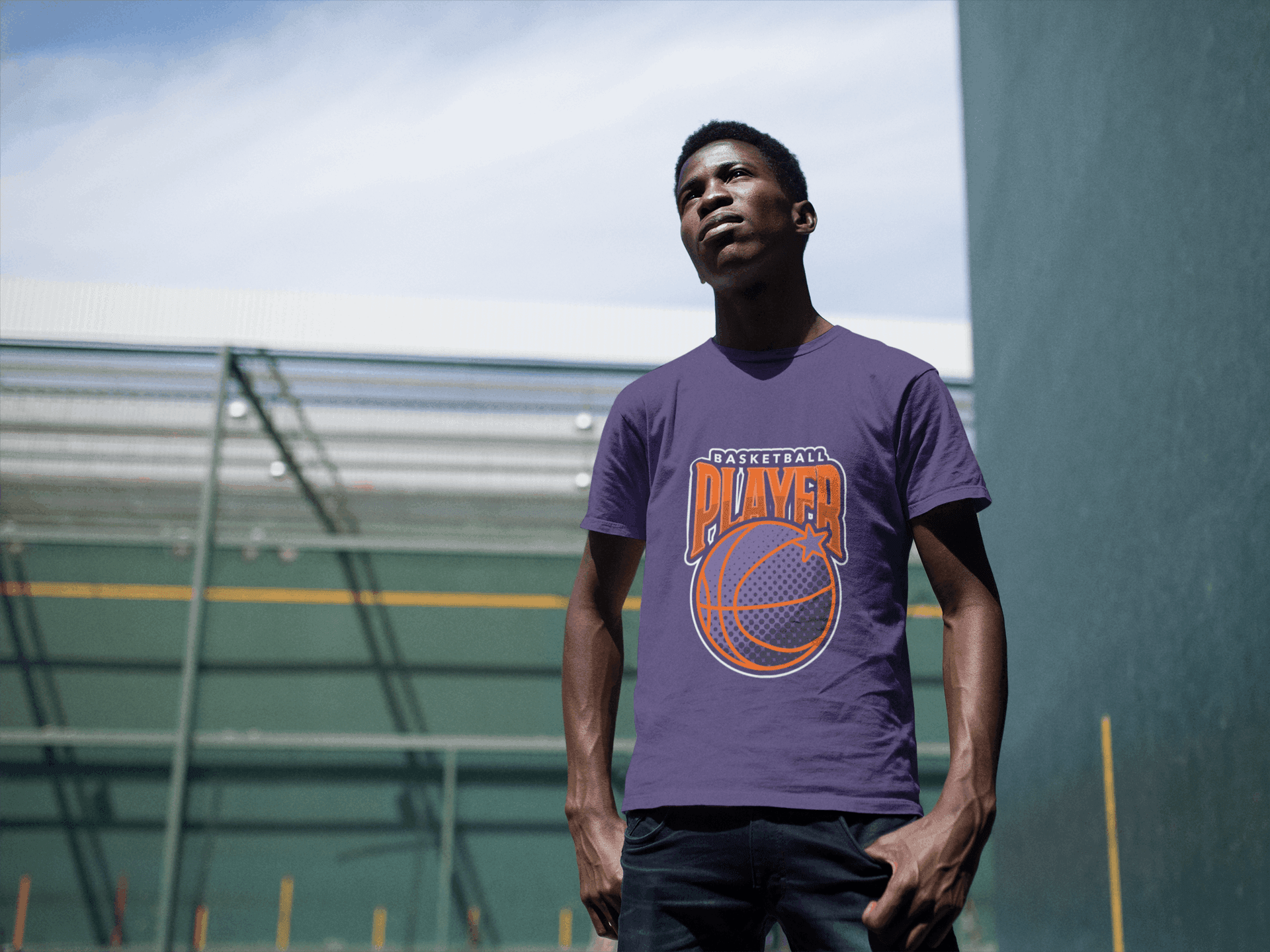 Basketball Player Male Round Neck Half Sleeve - Lyssian